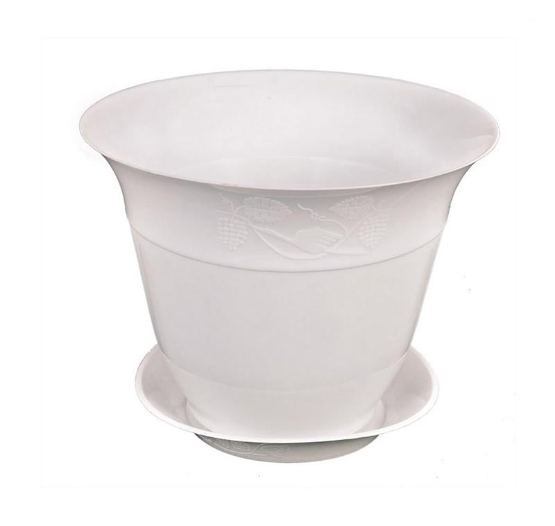 Горшок цветочный Господар Молдова D 20 см White (92-8043) Горшок цветочный Господар Молдова D 20 см White (92-8043)