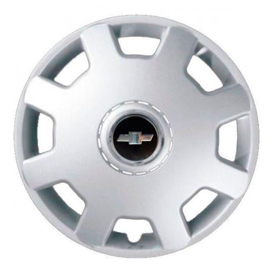Ковпаки автомобільні SKS 105 R13 з логотипом Chevrolet 4 шт. Сріблястий