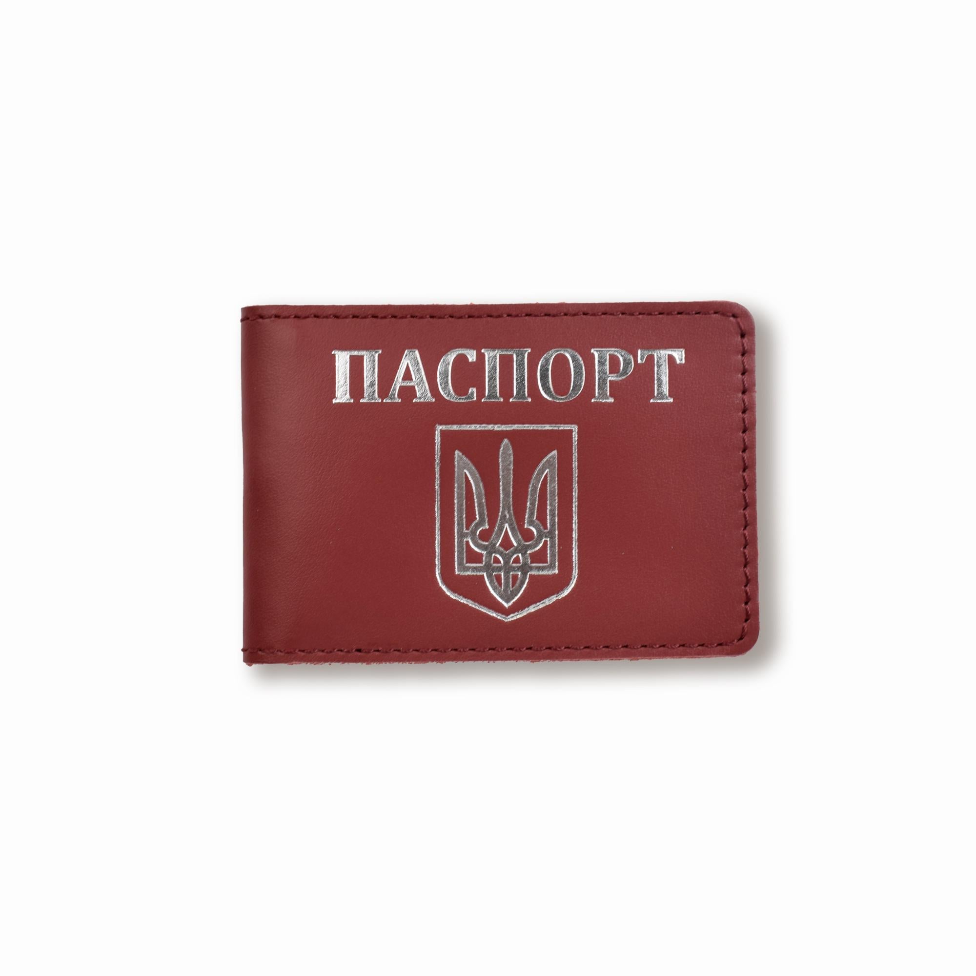 Обложка для ID карты с гербом Красный с серебряным