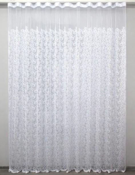 Тюль в гостиную/спальню Премиум жаккард Белый (1359т)