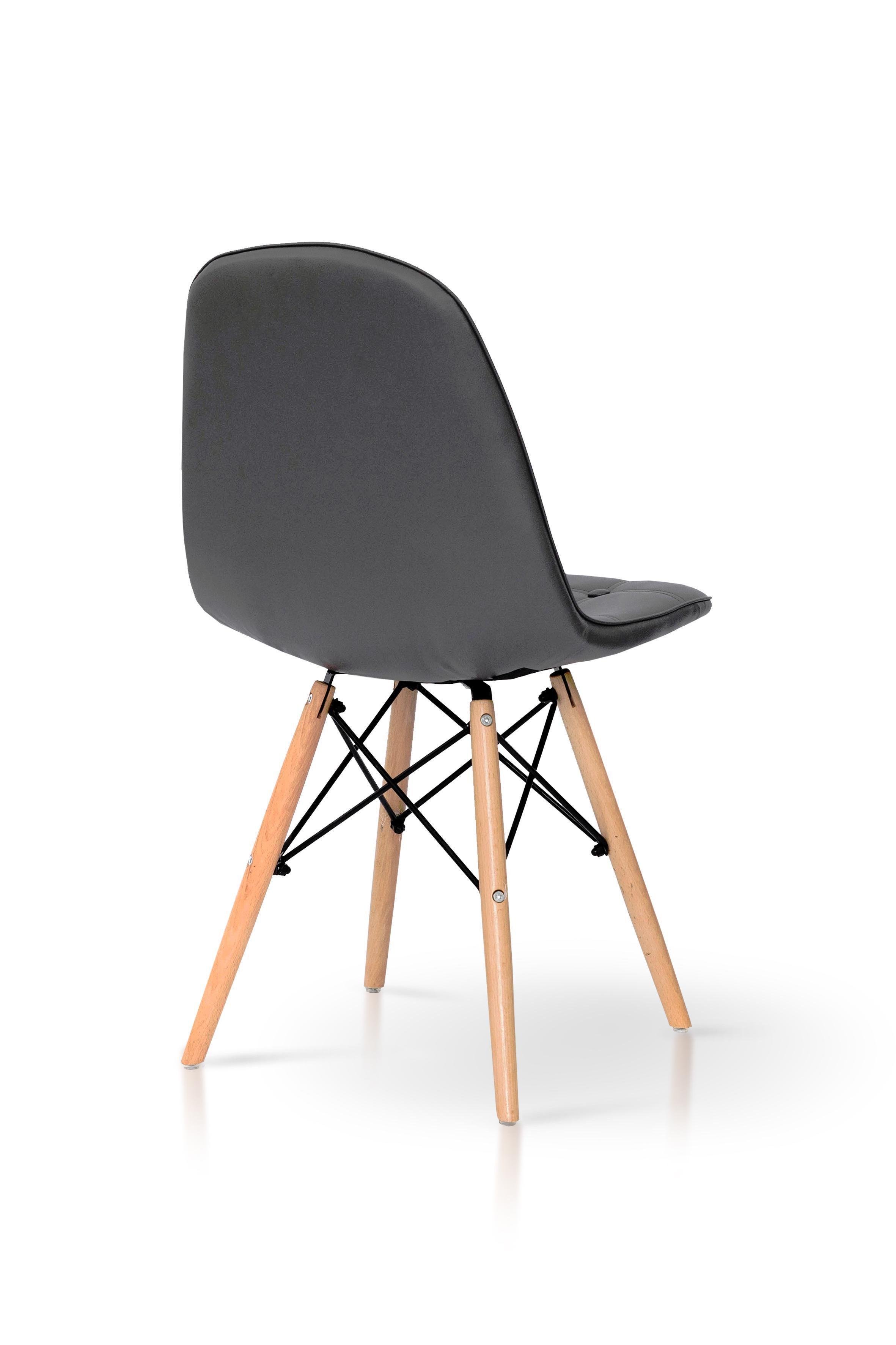 Стілець для кухні та вітальні Джастін Justin шкірзам 460х840х500 мм Сірий (GAА0050650) - фото 3 Стілець для кухні та вітальні Джастін Justin шкірзам 460х840х500 мм Сірий (GAА0050650) - фото 3