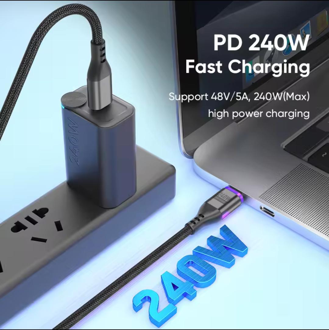 Магнитный кабель AUFU Type-C PD 240w Fast Charge Black (26720332) - фото 9 Магнитный кабель AUFU Type-C PD 240w Fast Charge Black (26720332) - фото 9