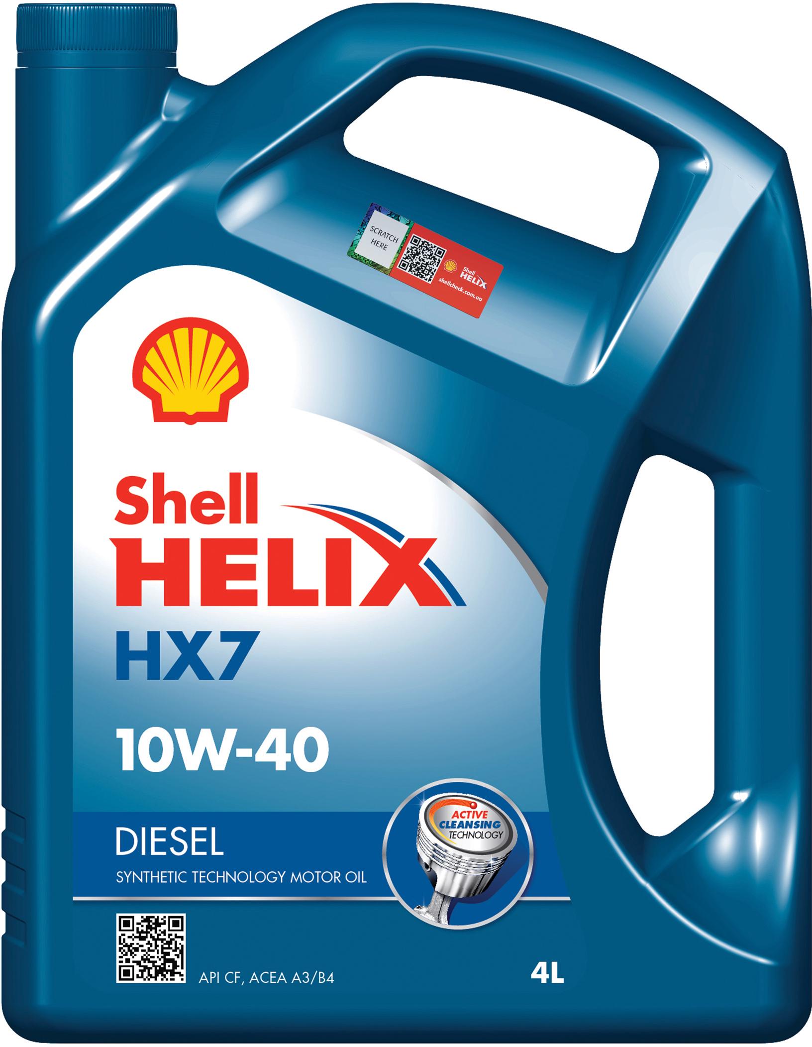 Масло моторное Shell Helix HX7 Diesel 10W-40 4 л (708)
