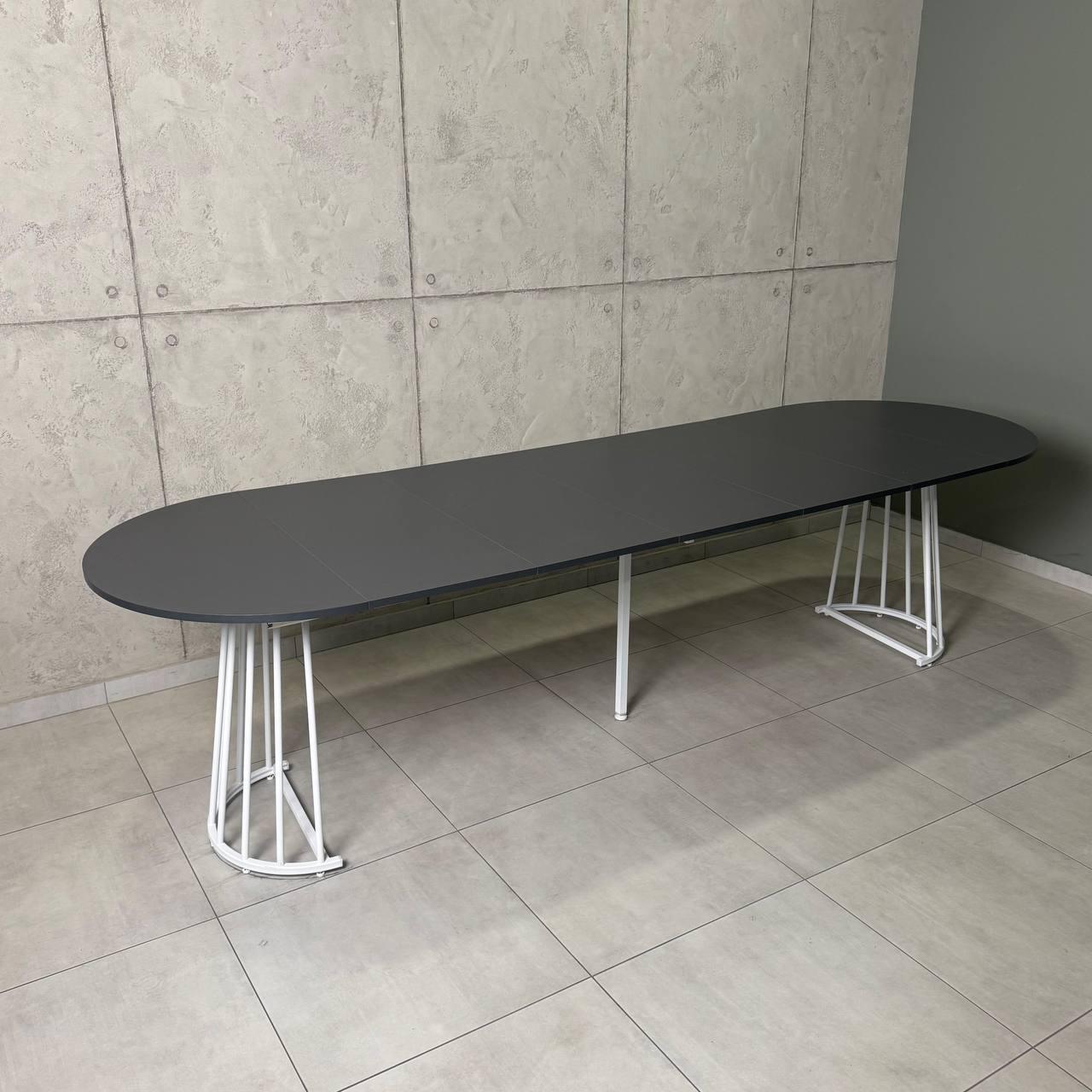 Стол кухонный раздвижной Grace УТП028007 Loft 3,5 м Антрацит/Белый мат