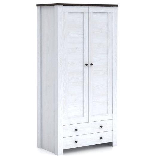 Шафа розпашна для вітальні Gerbor Антверпен 2 2D2S з ДСП і МДФ 1010х570х2000 мм Білий/Дуб Морений (37418) Шафа розпашна для вітальні Gerbor Антверпен 2 2D2S з ДСП і МДФ 1010х570х2000 мм Білий/Дуб Морений (37418)