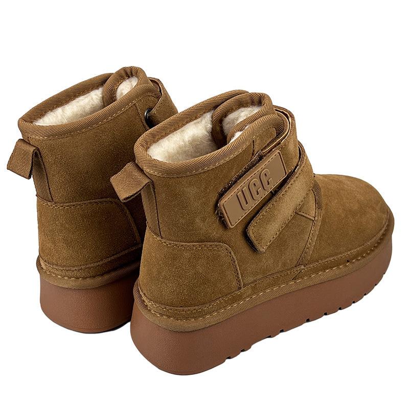 Угги женские замшевые на платформе липучка 501-2 p. 36 23 см Коричневый - фото 4 Угги женские замшевые на платформе липучка 501-2 p. 36 23 см Коричневый - фото 4