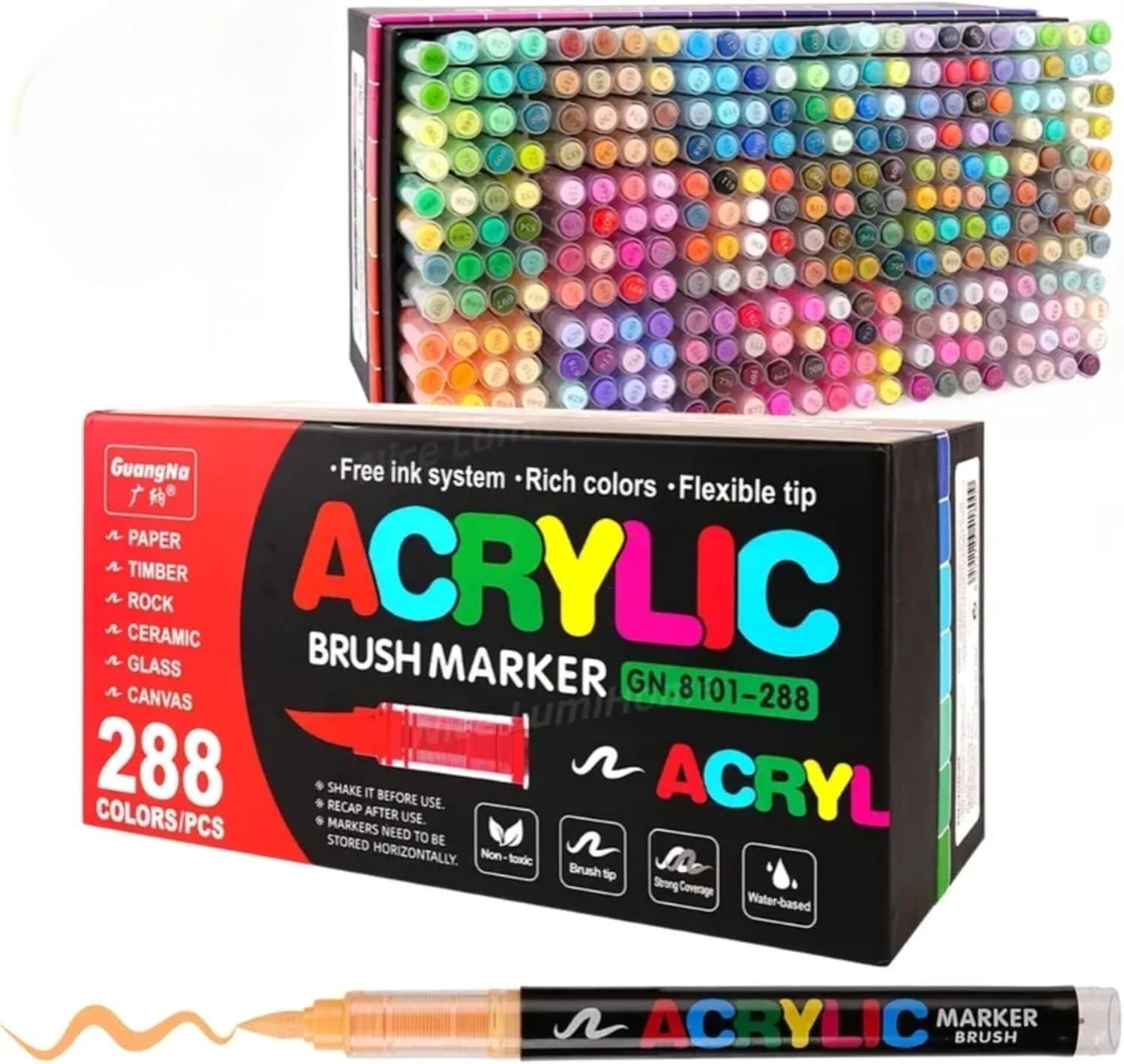 Маркеры акриловые Guangna gn 8101 набор 288 цветов (gn-288)