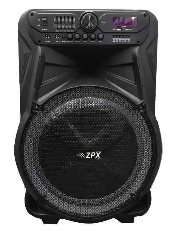 Колонка аккумуляторная ZPX ZX-7772 с беспроводным микрофоном Черный (GR-05409)