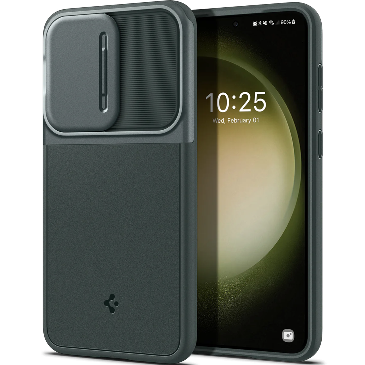 Чохол-накладка Spigen Optik Armor Case for Samsung Galaxy S23, Abyss Green (ACS06088) - фото 1