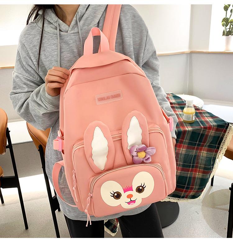 Шкільний рюкзак для дівчинки Зайчик 5в1 5-11 клас Рожевий (27667980) - фото 7 Шкільний рюкзак для дівчинки Зайчик 5в1 5-11 клас Рожевий (27667980) - фото 7