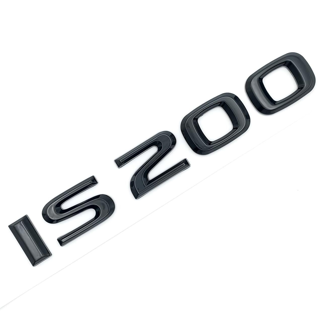 Эмблема надпись IS200 Lexus ABS 15х2 см Черный глянцевый (2702857483)