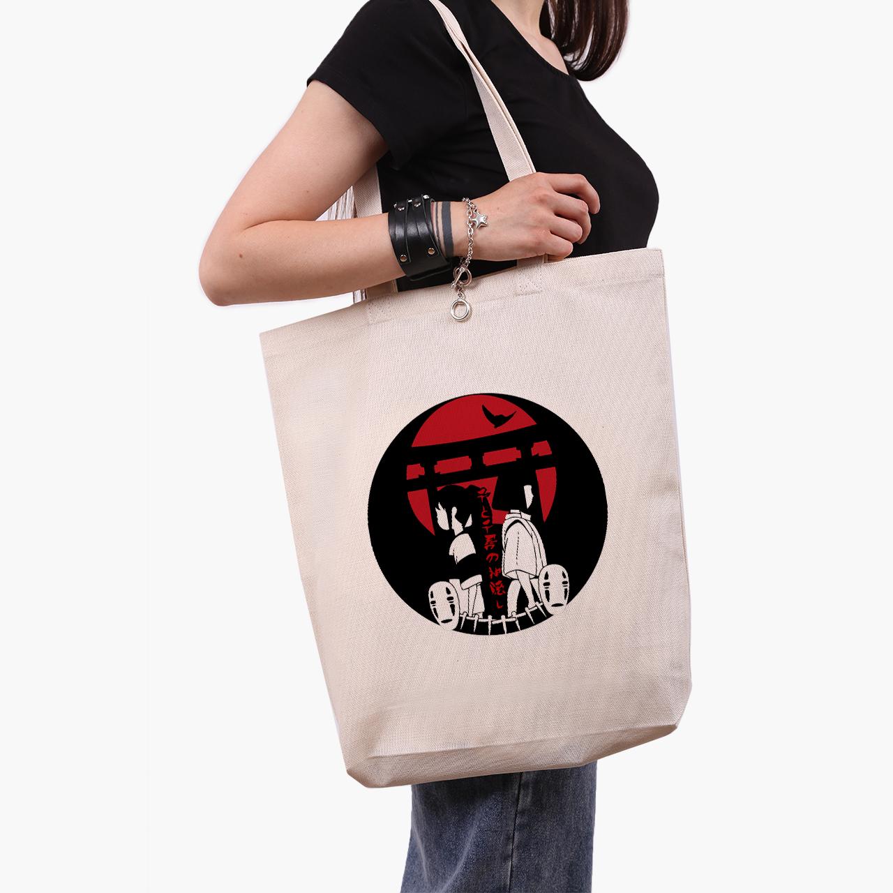 Эко сумка шоппер Тихиро Огино Сэн и Хаку Spirited Away 41х39х8 см Бежевый (9227-2649-WTD)