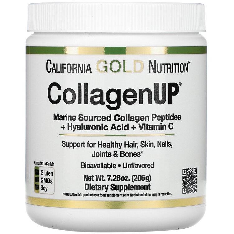 Морской коллаген California GOLD Nutrition CollagenUP 5000 мг/1 и 3 тип/206 г (886068972)