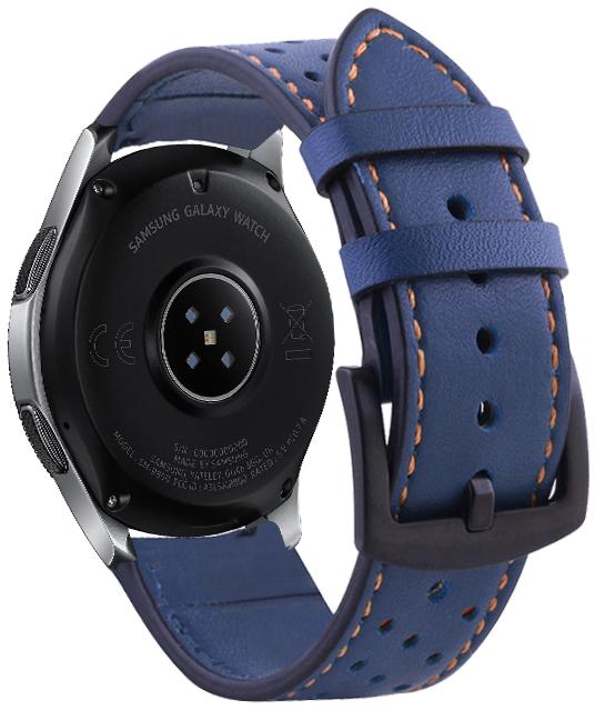Ремешок кожаный Classico для Galaxy Watch 46 мм Blue (16870)