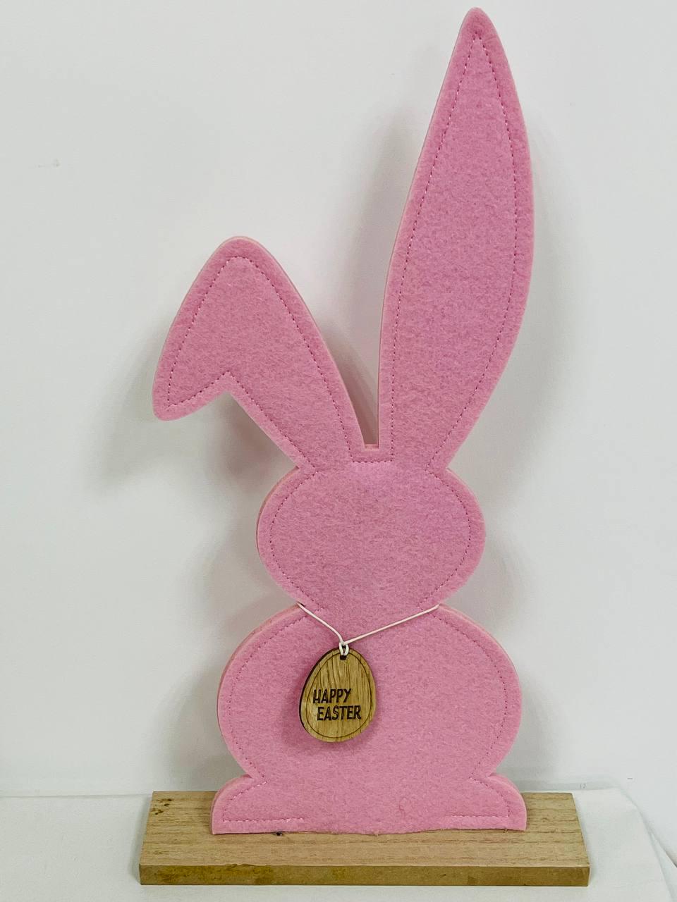 Великодній кролик фетровий Melinera 22х41х6 см Рожевий - фото 2 Великодній кролик фетровий Melinera 22х41х6 см Рожевий - фото 2