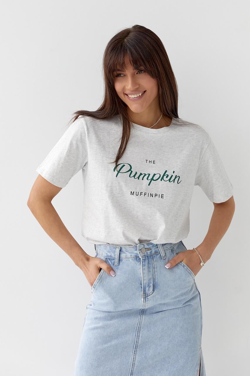 Футболка "Pumpkin" L Светло-серый (10347648)