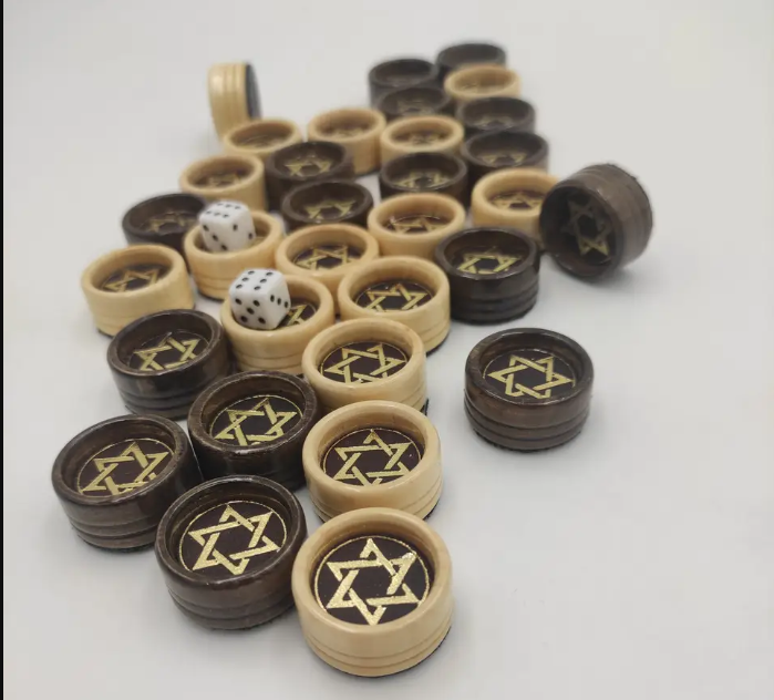 Фишки для нард с кожаной вставкой №21 25х12 мм (22895005) - фото 2