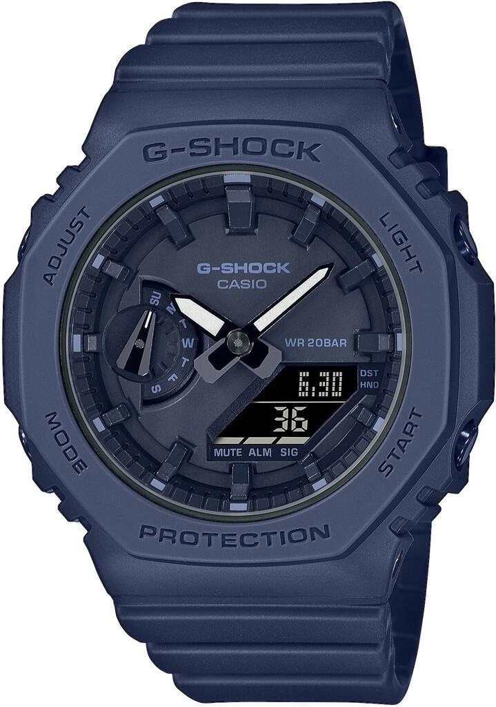 Наручные часы женские Casio G-Shock GMA-S2100BA-2A1 ударопрочные с карбоновым корпусом/водозащитой 200 м и синим циферблатом