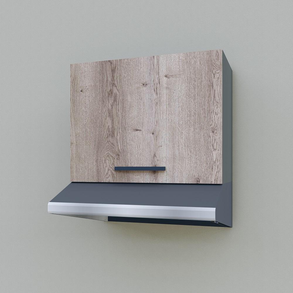 Шкаф навесной Opendoors МП9 для кухни под вытяжку 500 мм Аликанте/Графитовый (МП9/3) - фото 2 Шкаф навесной Opendoors МП9 для кухни под вытяжку 500 мм Аликанте/Графитовый (МП9/3) - фото 2