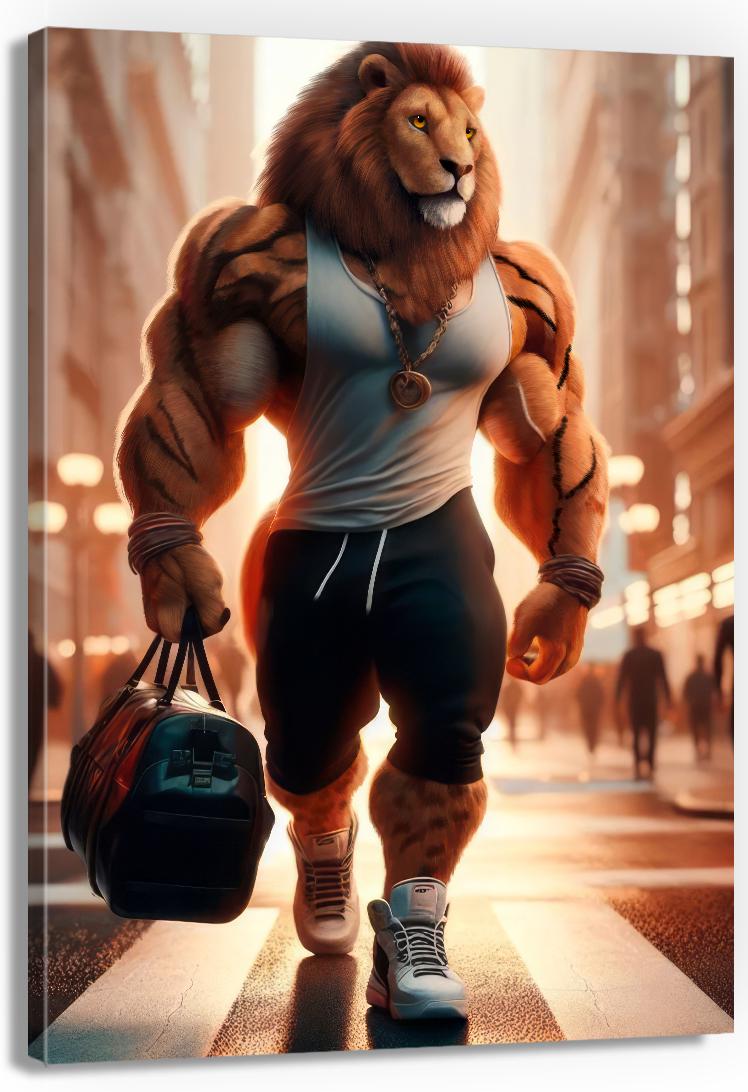 Картина на холсте PL_Factory Лев KLM_15 60х90 см (23461858)