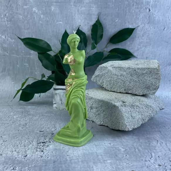 Свеча восковая Венера Милосская Зеленый (955_7-131)