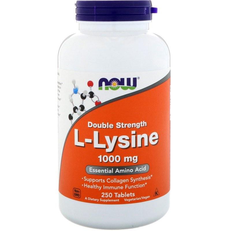 Лизин L Now L-Lysine 1000mg 250 tabs