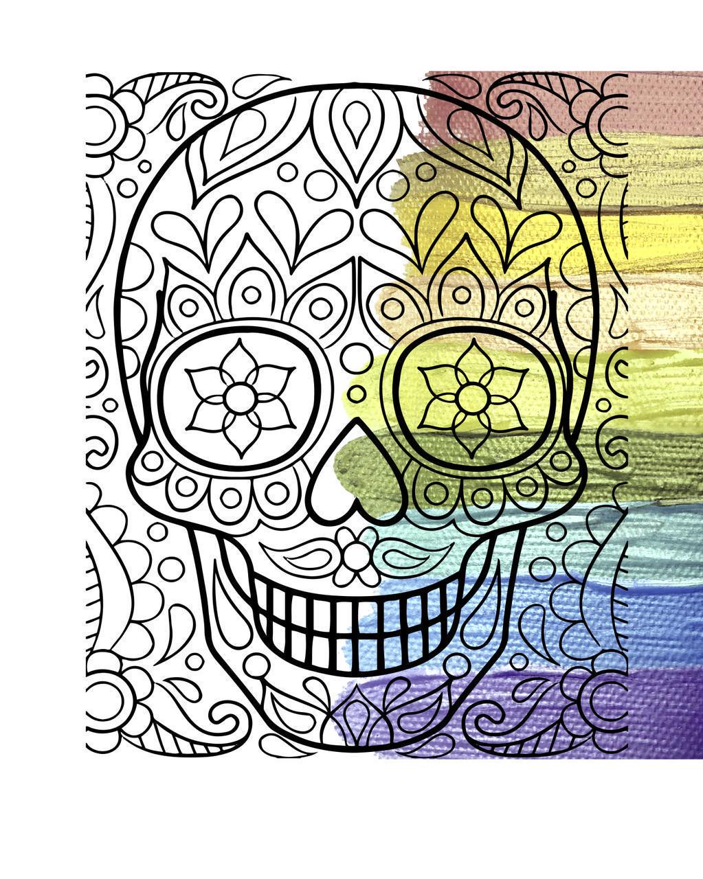 Картина антистресс Кружевной череп 40x50 см (1751611294)