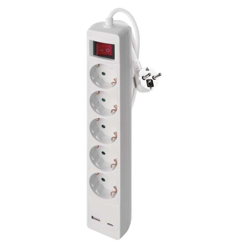 Удлинитель сетевой Emos P1523CU 5 розеток 3 м 1,5 кв. мм USB-A USB-C (36480362)