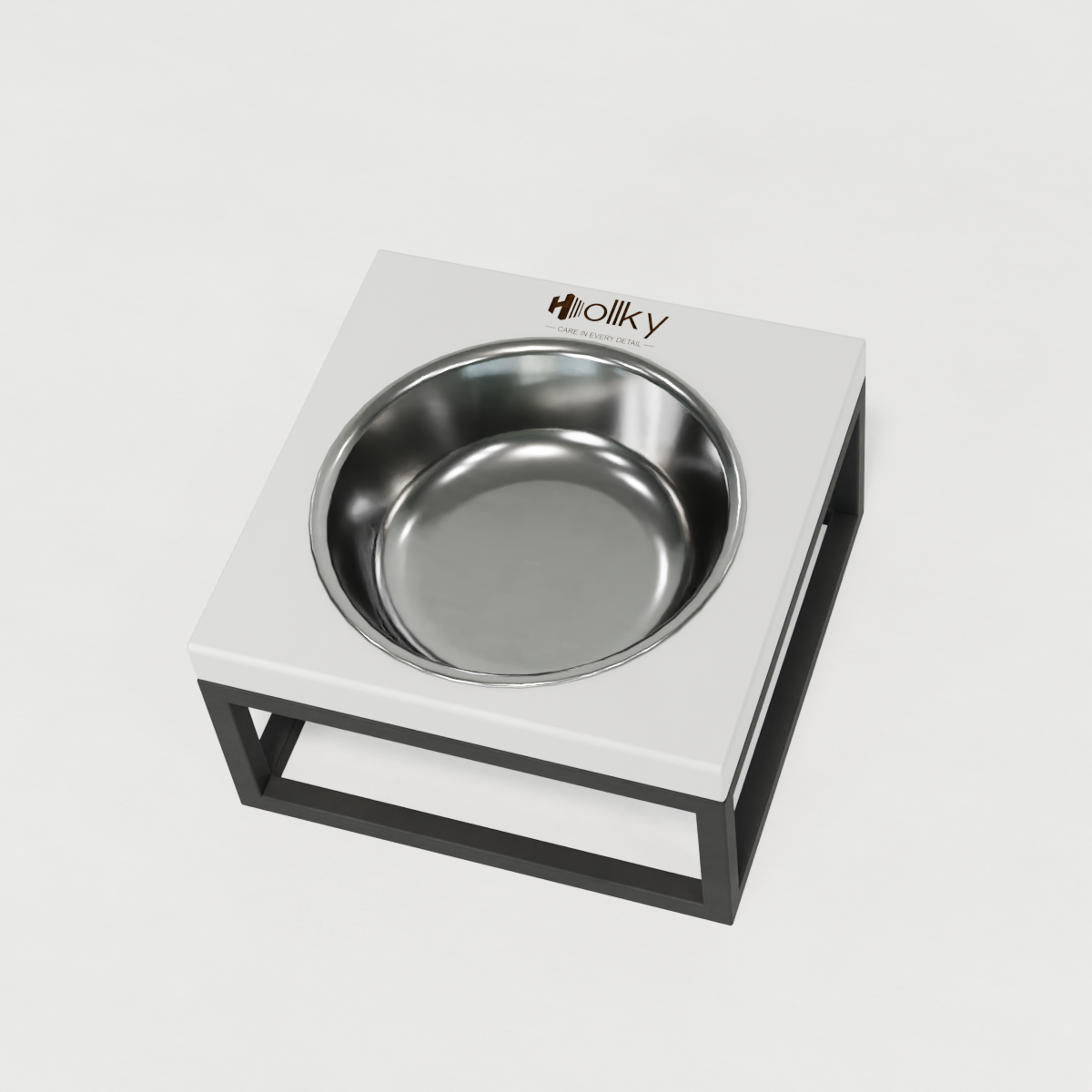 Миска на підставці для котів і маленьких собак Hollky Base Solo S 0,45 л (S-18187-GRWH) - фото 7