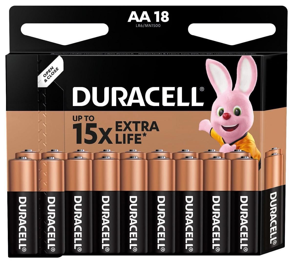 Батарейки лужні Duracell AA 18 шт. (6409645)