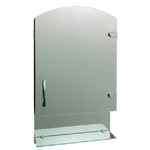 Зеркальный шкаф Seria A "Эконом" №48 700x400x130 мм фигурный с полкой