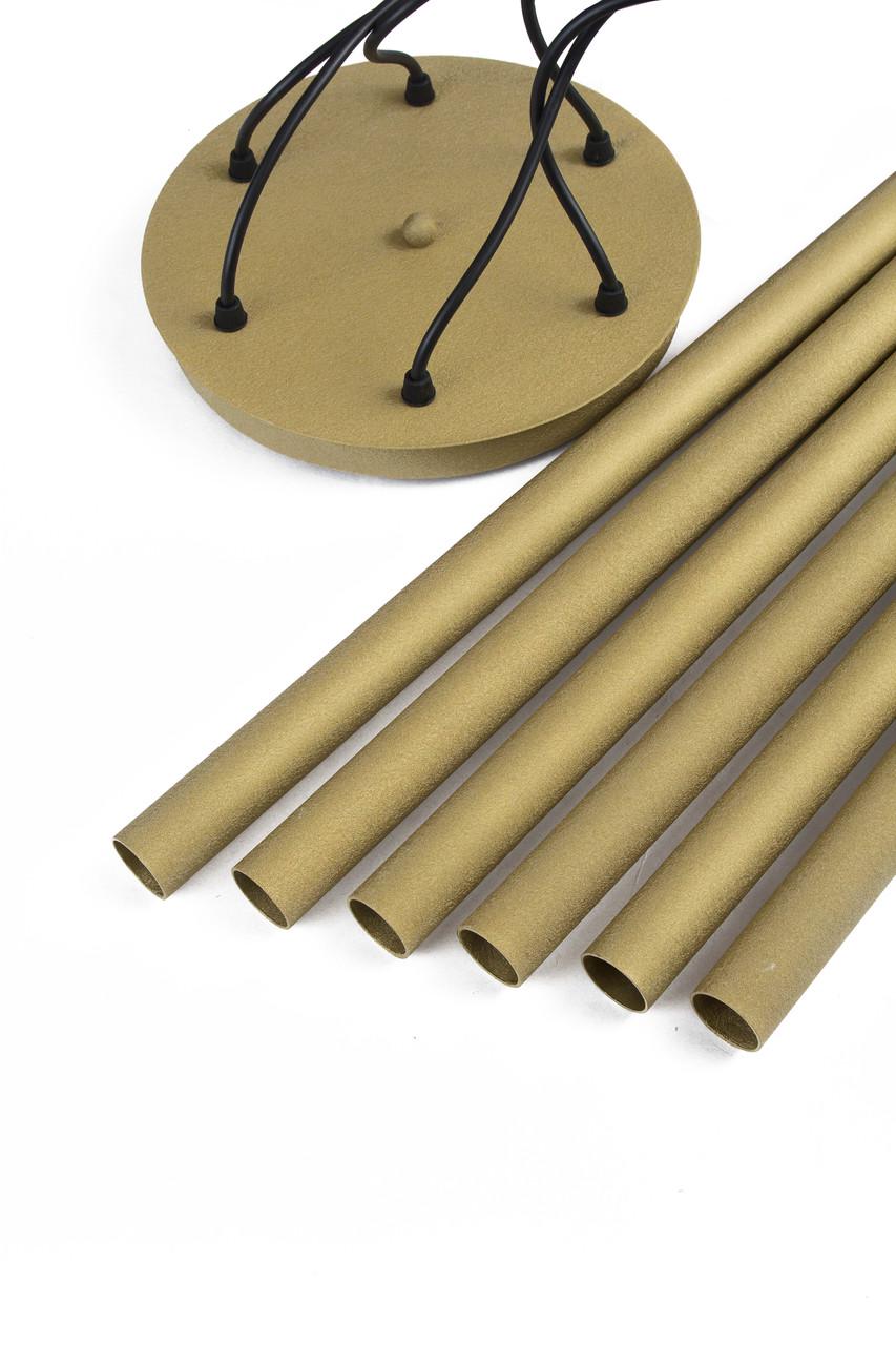 Подвесной светильник MSK ELECTRIC Beatrice на круглой основе под шесть ламп G9 Золотой (MR 3045-6R GD) - фото 2