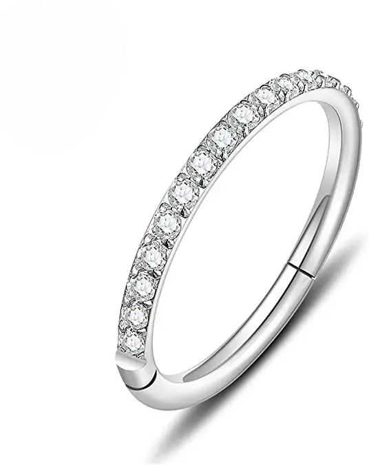 Кільце для пірсингу-клікер в ніс/хрящ/хелікс 10 мм Сріблястий (70276) Кільце для пірсингу-клікер в ніс/хрящ/хелікс 10 мм Сріблястий (70276)