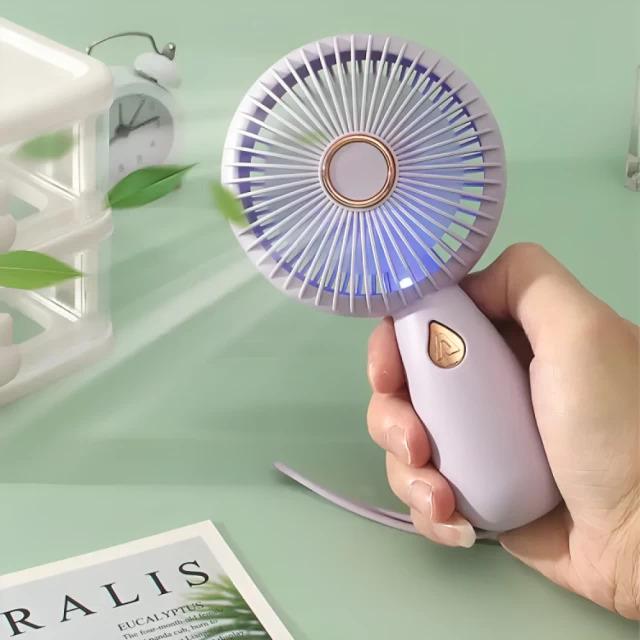 Вентилятор Mini Fan з акумулятором та зарядкою через USB Бузковий (ZB103) - фото 2 Вентилятор Mini Fan з акумулятором та зарядкою через USB Бузковий (ZB103) - фото 2