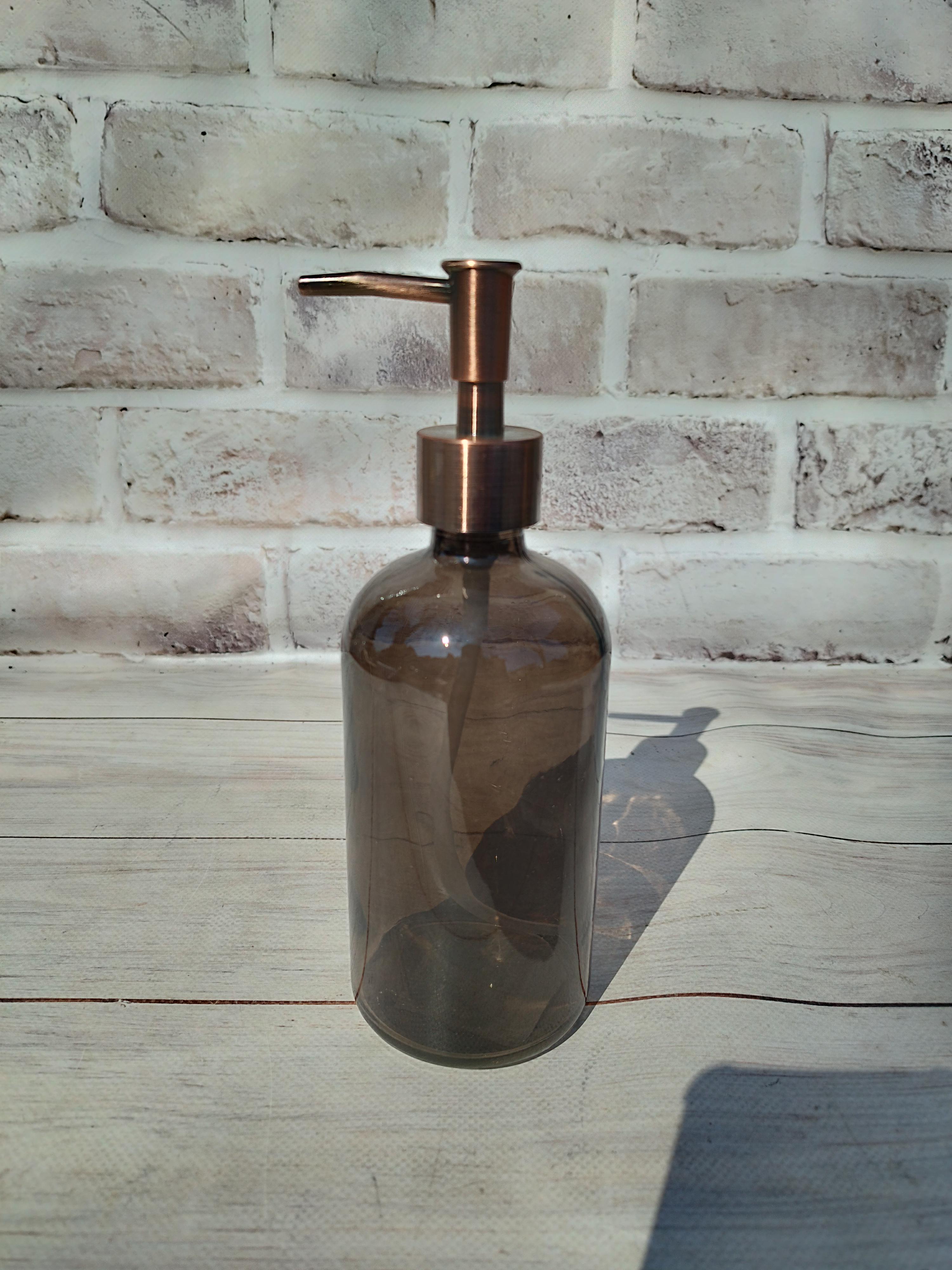 Дозатор для жидкого мыла S&T 888-14 стекло Темно-серый (20390623) Дозатор для жидкого мыла S&T 888-14 стекло Темно-серый (20390623)