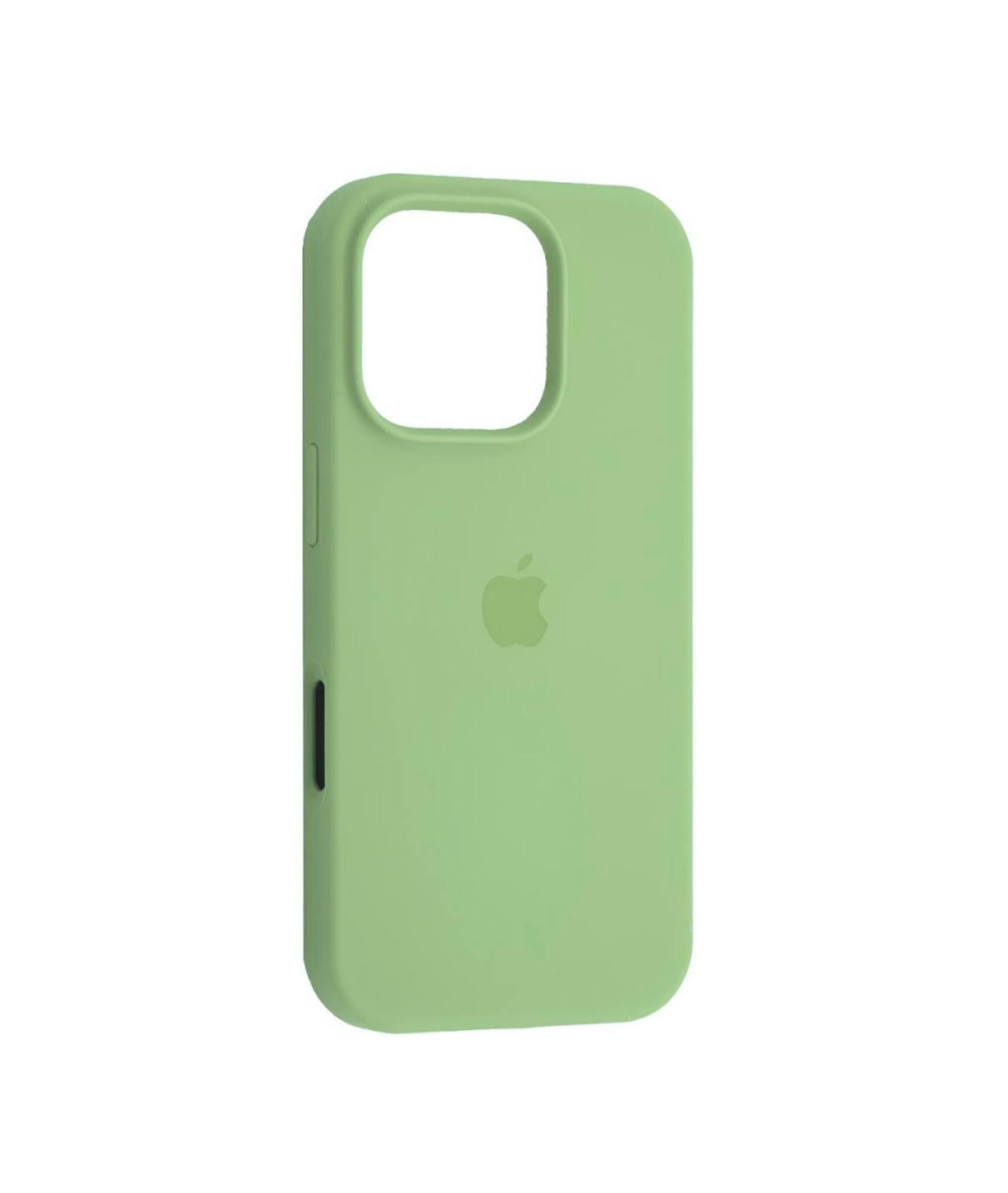 Чехол для iPhone 16 Pro Max силиконовый Soft-touch Silicone Case Full Size (AA) Mint