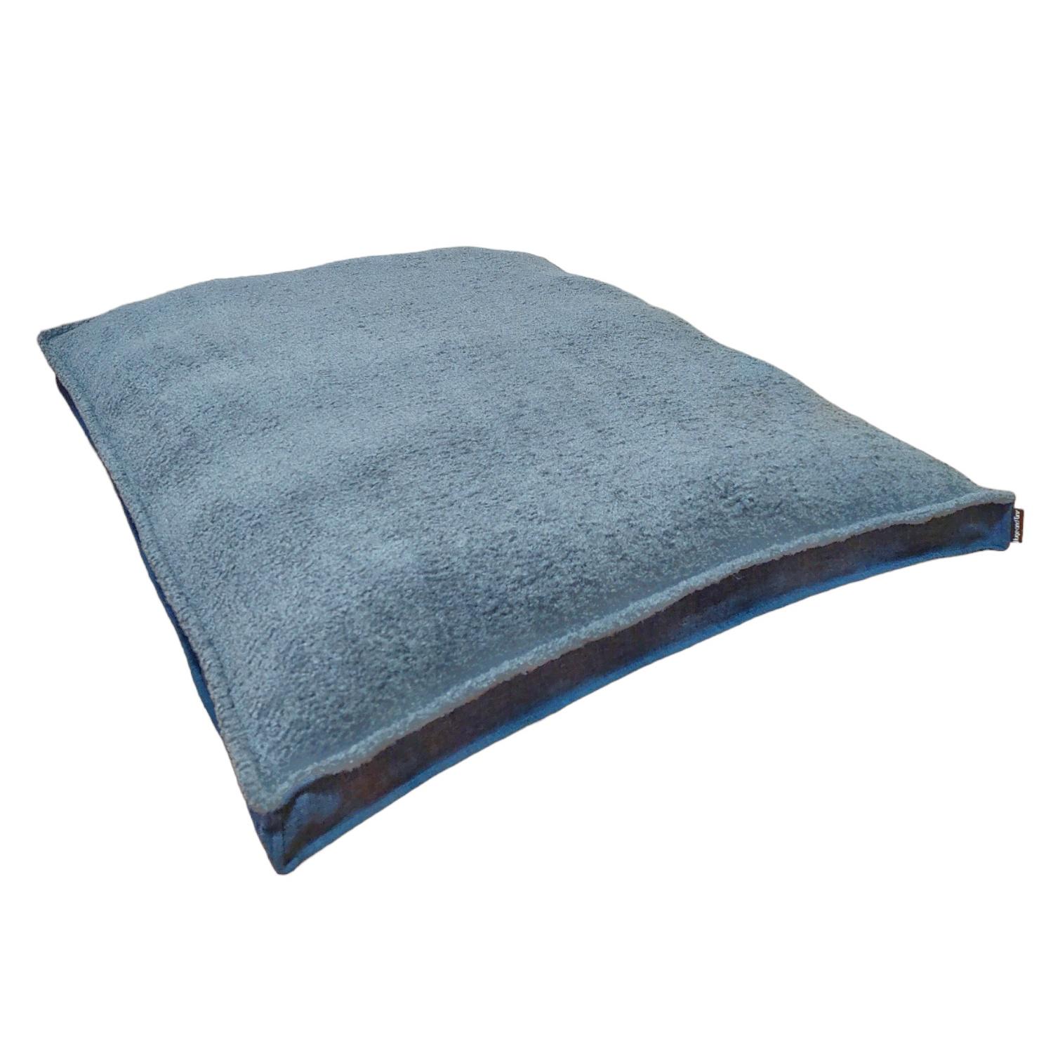 Лежак для собак зі знімним чохлом та бортами Huge and Tiny 120x80x7 см Синій із сірим хутром (11443151) - фото 4 Лежак для собак зі знімним чохлом та бортами Huge and Tiny 120x80x7 см Синій із сірим хутром (11443151) - фото 4