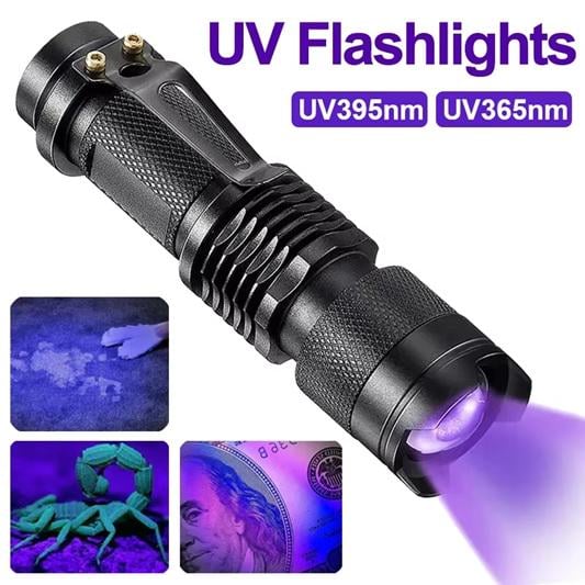 Фонарик ультрафиолетовый SK68 LED UV Flashlight 365/395nm 1хАА Portable Mini Lamp (ME0021153) - фото 2 Фонарик ультрафиолетовый SK68 LED UV Flashlight 365/395nm 1хАА Portable Mini Lamp (ME0021153) - фото 2
