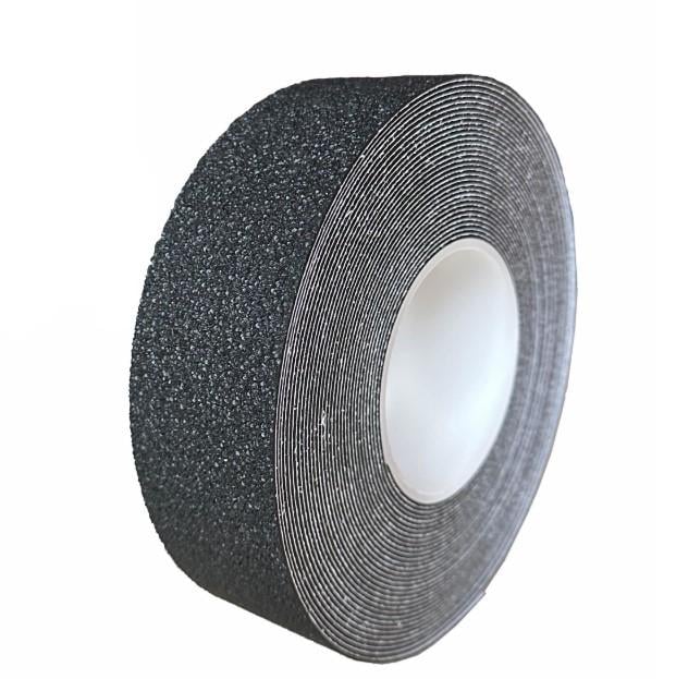 Противоскользящая лента самоклеющаяся неабразивная Heskins Coarse Resilient Safety-Grip упругая амортизирующая 25 мм x 2 м Черный (H3415N/25L2)