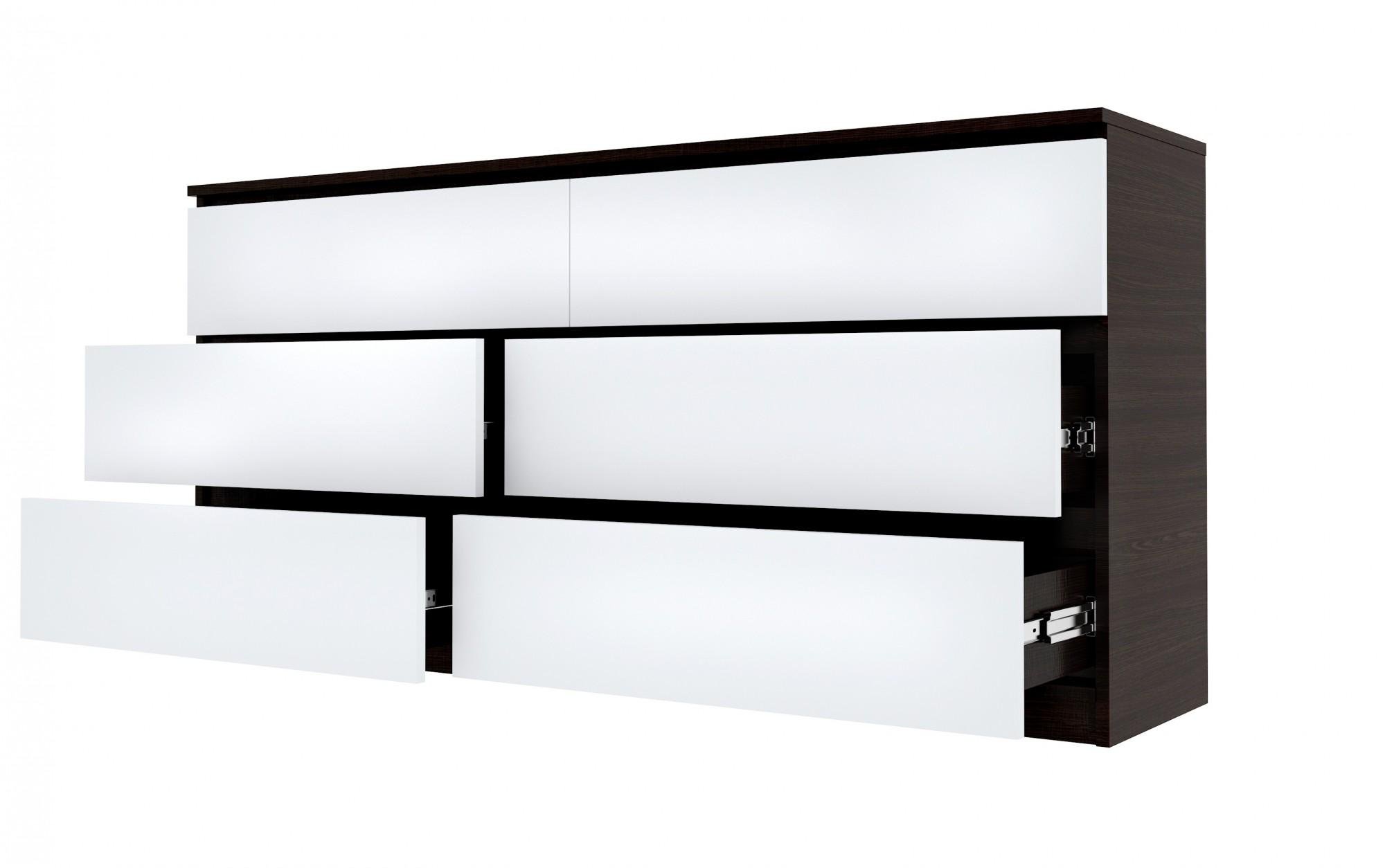 Комод Мастер Форм Брайт 08310 телескопічні напрямні 1500х376х730 мм Венге магія/Білий - фото 3 Комод Мастер Форм Брайт 08310 телескопічні напрямні 1500х376х730 мм Венге магія/Білий - фото 3