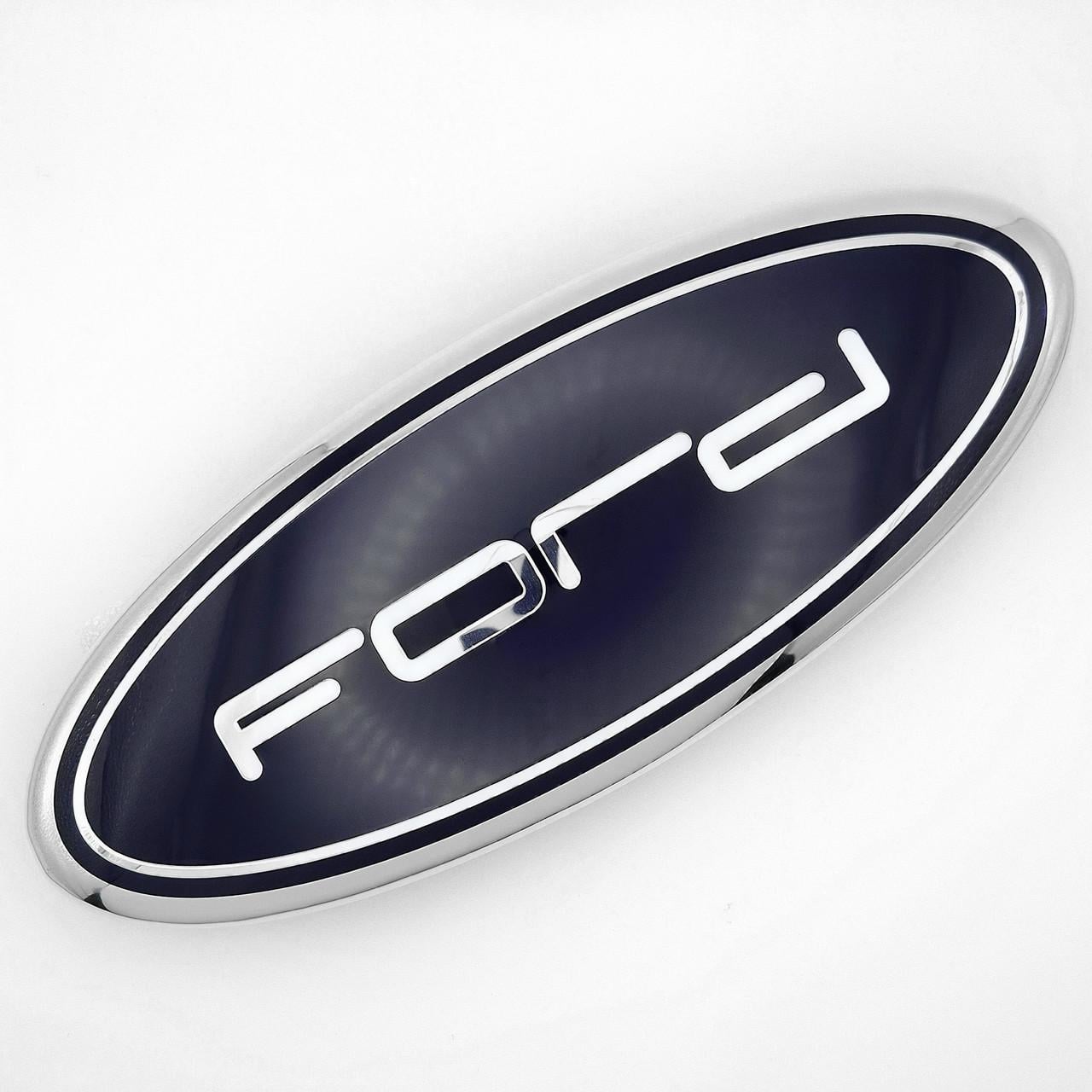 Эмблема Ford 225х88 мм Хром/Синий new style (2798185624)