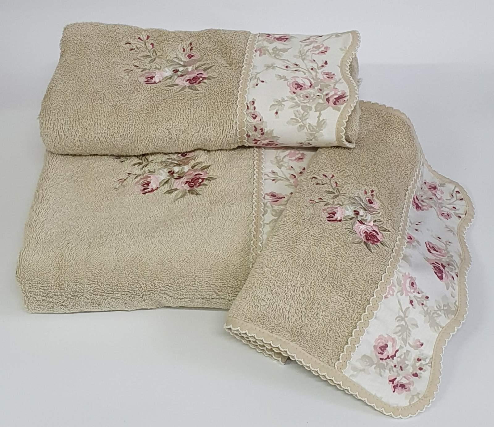 Полотенца Maison D'or 3 шт. Lady Roses Beige (CN6050) Полотенца Maison D'or 3 шт. Lady Roses Beige (CN6050)