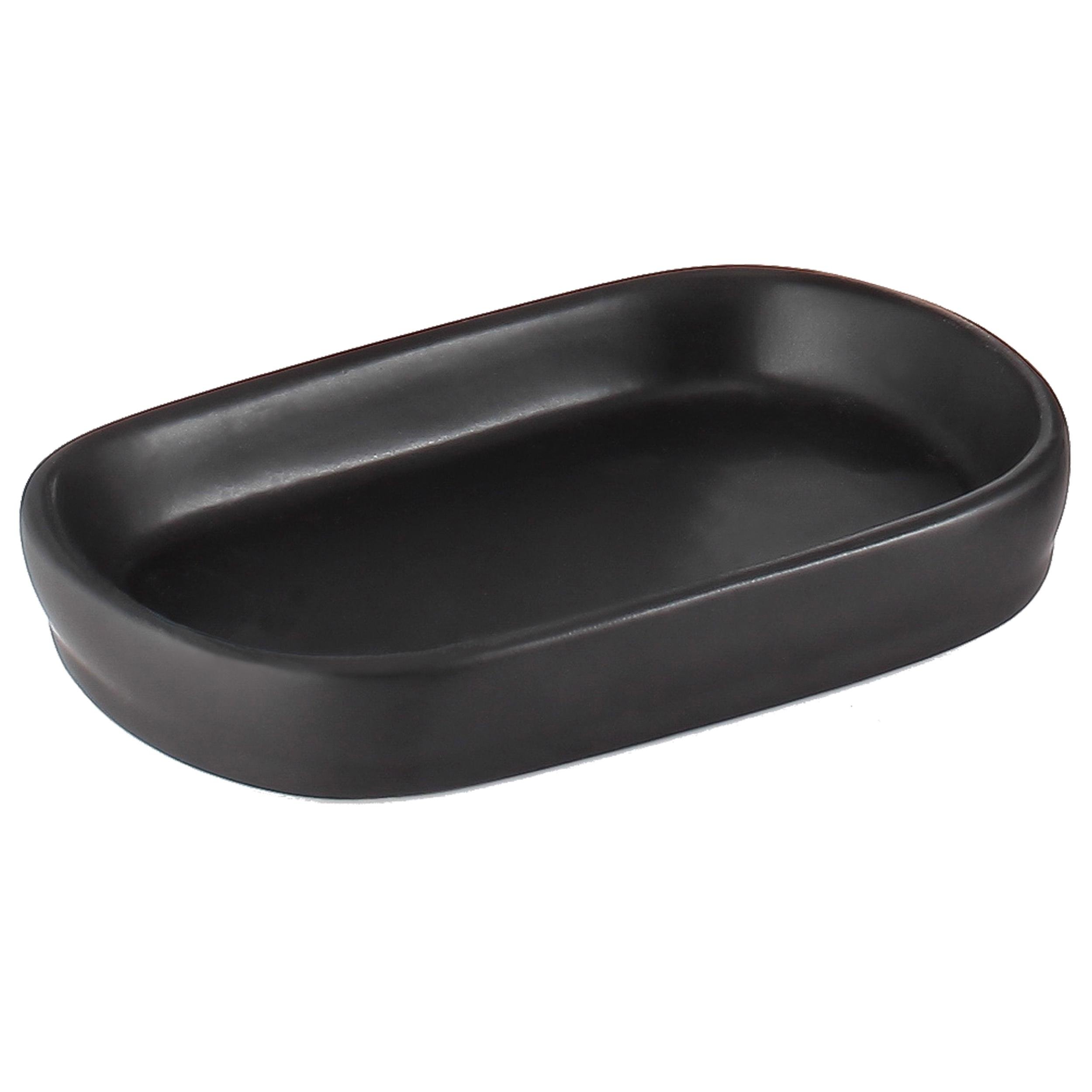 Мильниця керамічна Bisk NERO 08138 13,4х2 см Чорний (26357314)