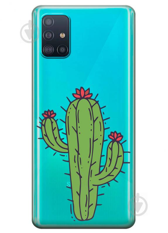 Прозрачный силиконовый чехол iSwag для Samsung Galaxy A51 с рисунком - Тропический кактус (KS3146) Прозрачный силиконовый чехол iSwag для Samsung Galaxy A51 с рисунком - Тропический кактус (KS3146)