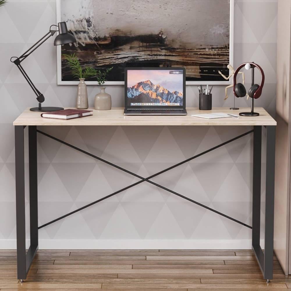 Письменный стол Ferrum-decor Конект ДСП 16 мм 75x120x60 Черный/Дуб Сан-Марино (FRD-104202)