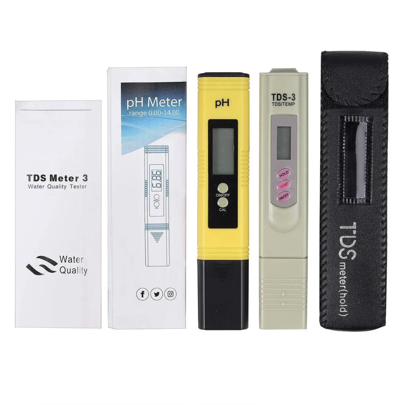 Тестер качества воды и солемер TDS-3 метр +PH-метр PH-02 электронный (00087) Тестер качества воды и солемер TDS-3 метр +PH-метр PH-02 электронный (00087)
