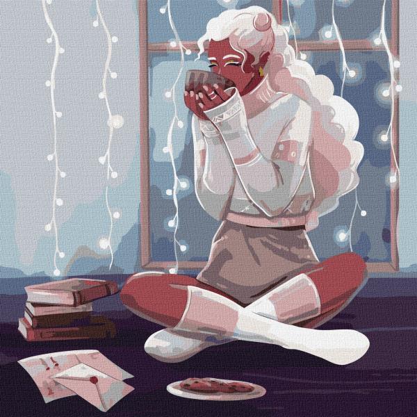 Картина по номерам Идейка Уютный вечер 40х40 см в термопакете (КНО4884-mt)