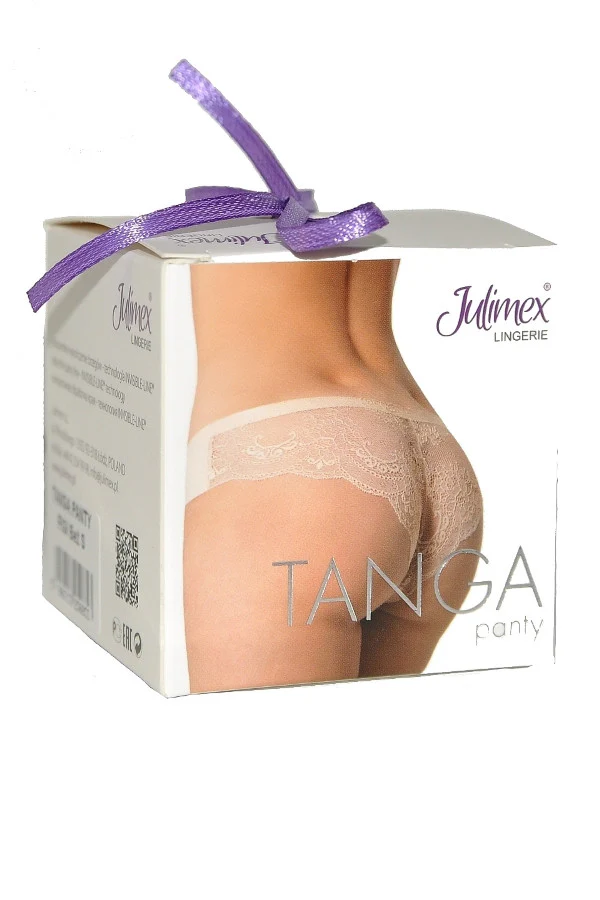 Труси бразиліана з мереживною спинкою Julimex TANGA M Шоколадний (2225472350) - фото 4