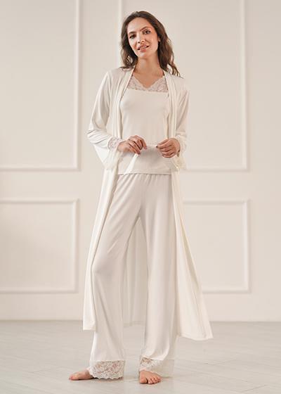 Халат женский длинный Komilfo Bridget 2282L S Шампань (19413)