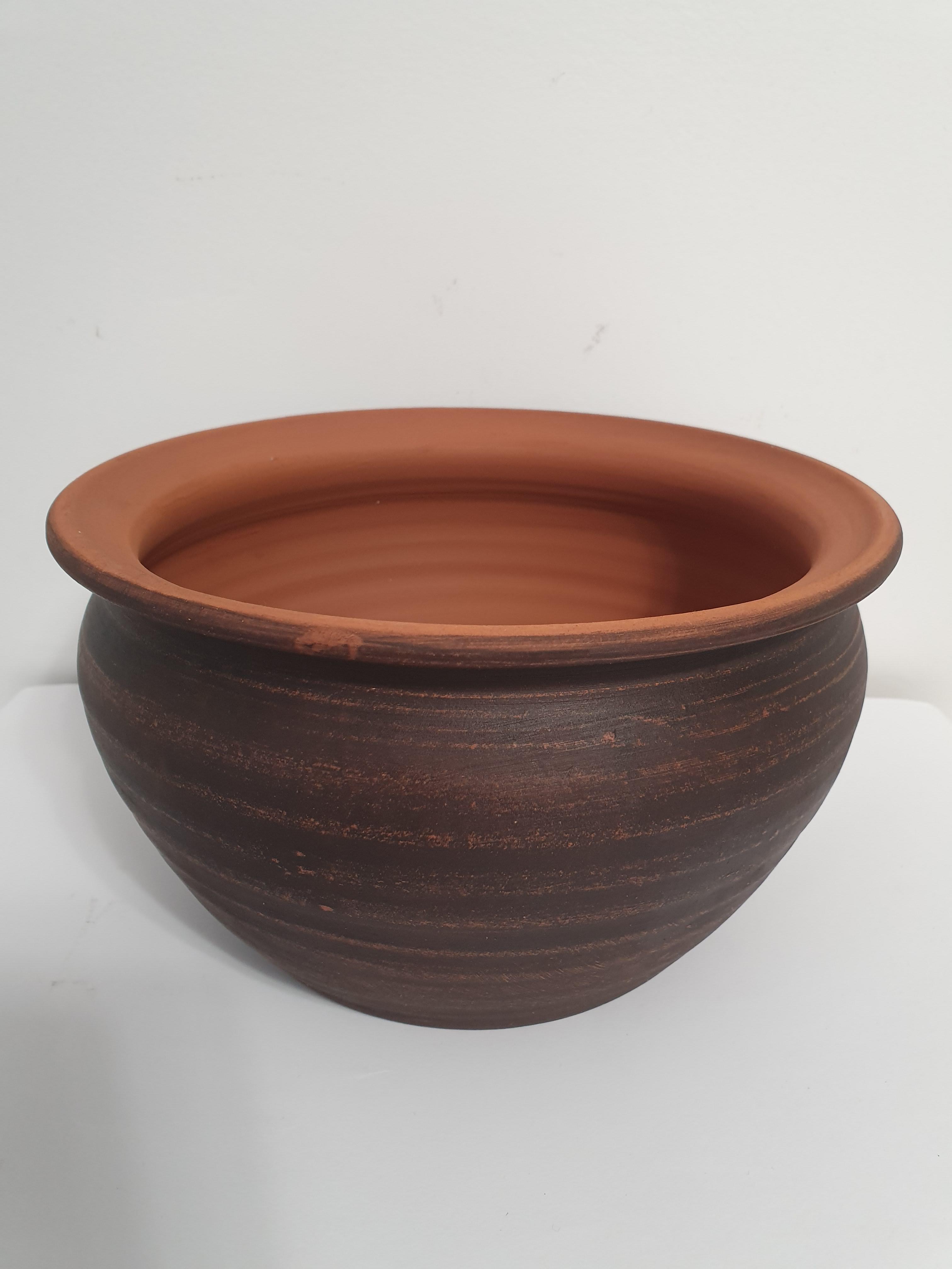 Миска Макитра для мака из красной глины (3947)